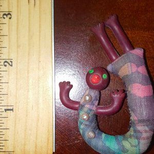 VINTAGE PURPLE WORM GUY PIN